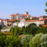 Vue de la ville de Saint-Genest-Lerpt dans la Loire (42)