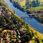 Vue de la ville de Veauche dans la Loire (42)