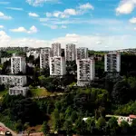 Vue de la ville de Villars dans la Loire (42)